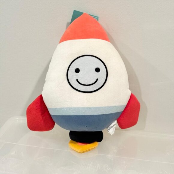 NEW Rocketship Rocket Space Kids Baby Throw Pillow - Picture 1 of 4